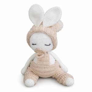 Gehaakte konijn met fopspeen